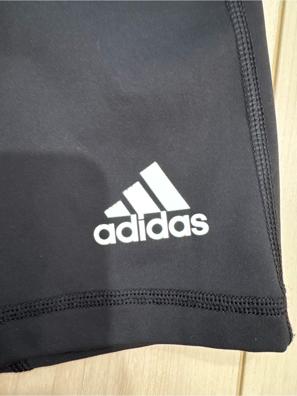 adidas Black Women's Athletic Shorts with White Logo Accent - Picture 4 of 4